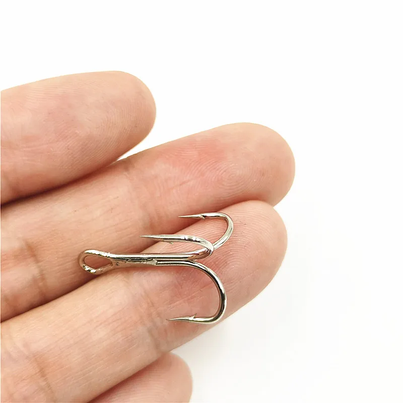 20PCS Treble Hooks 2#-10# Fishhook Barbed Sharp High Carbon Steel Angle Nickel Antirust Tool Tackle Fishing Hook Pesca image 5