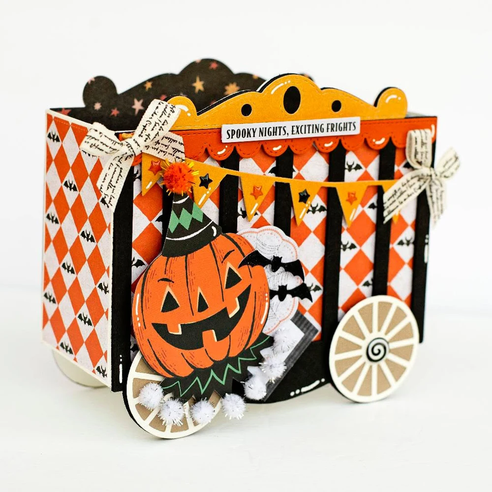 KLJUYP Metall-Stanzformen „Tierkäfigwagen“ für DIY-Scrapbooking/Alben, dekorative Prägung, DIY-Papierkarten