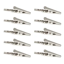 10/5Pcs 51mm Metal Alligator Clips Crocodile Electrical Test Cable Lead Probe Clip Battery Clamps 10A Silver