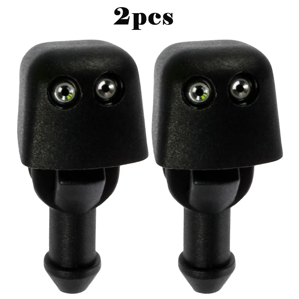 Left Pair Right Nozzle Nozzle Black Car Exterior Exterior Accessories Car Parts Windshield Washer Parts Auto Parts