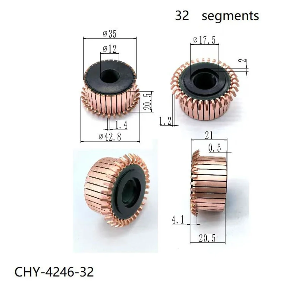 

Commutator Upgrade Your Motor's Efficiency with 35 x 12 x 205（21）mm High Quality Copper Motor Commutator Order Now!