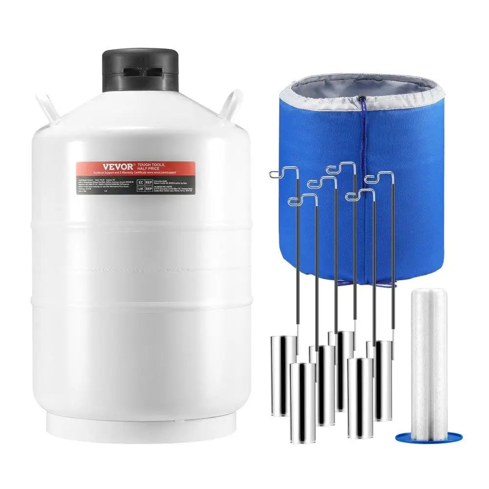 

High Capacity 20L Aluminum Alloy Liquid Nitrogen Storage Tank Dewar Flask with 6 Canisters