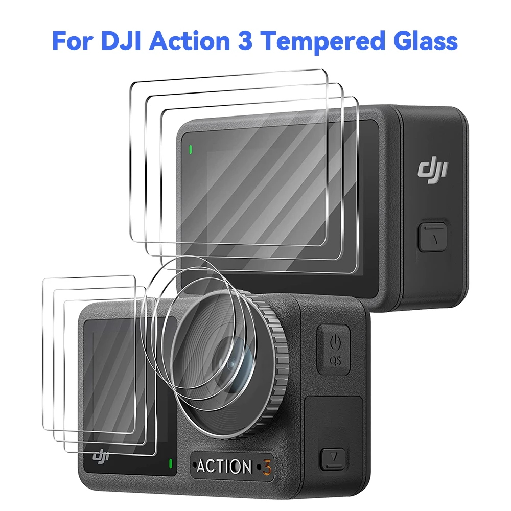 

Anti-scratch Lens Protective Film for DJI OSMO Action 3 Camera Front & Back Film Tempered Glass Protector for DJI Osmo Action 3