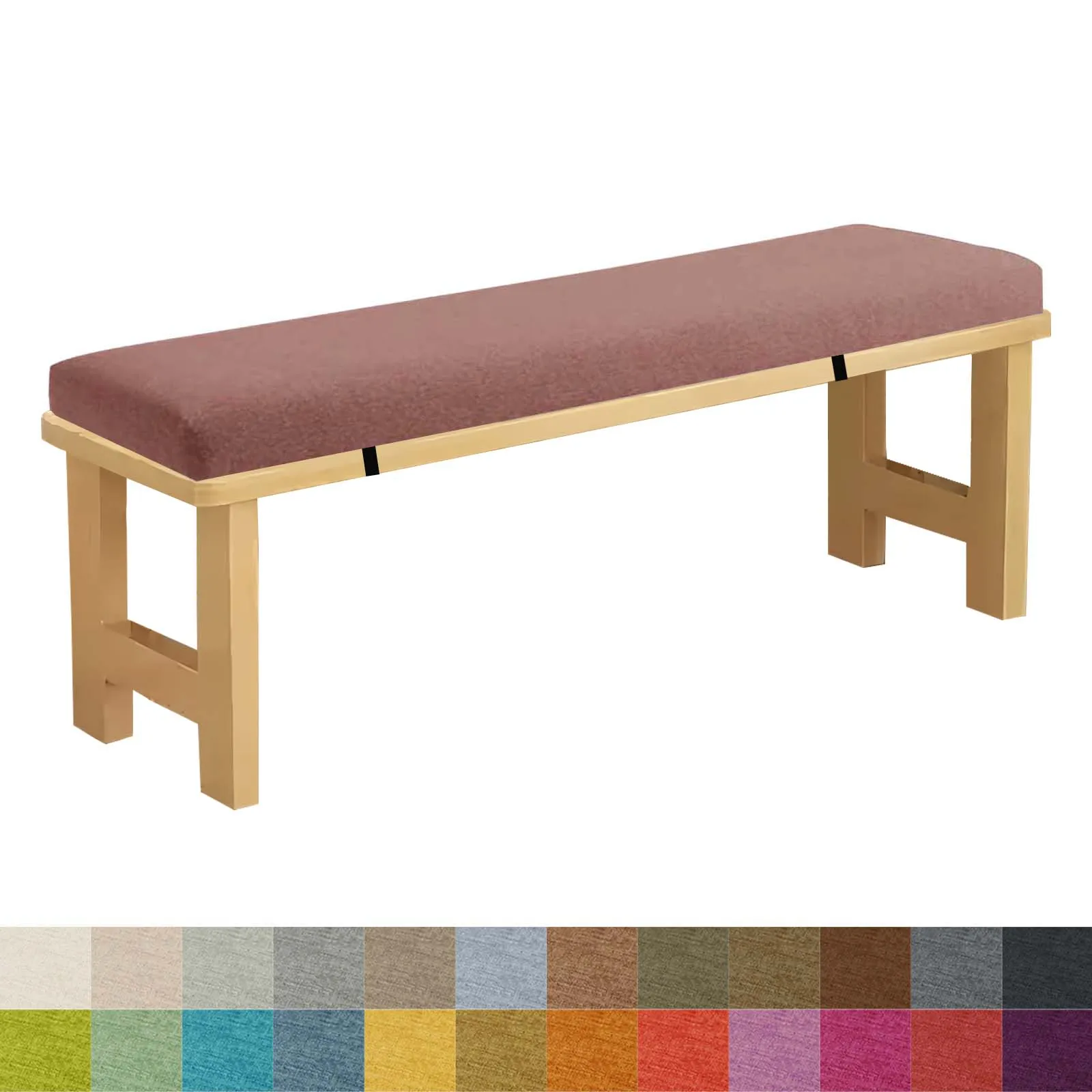 

Dining Chair Cushions with Locks or Buckles Long Bench Cushions with Non-slip Bottom Chair Seat Pads for Home/Garden/Swing