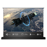 2025 TOP 72inch T-Prism Motorized Floor Rising UST Projector Screen Home Theater Video System ALR Projection Screen Laser TV 8K