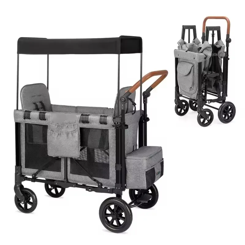 

2024 Baby Products Folding Baby Wagon Stroller With 2 Seats And 4 Seats