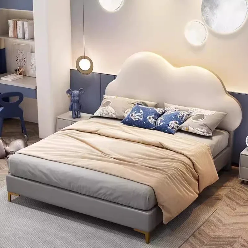 

Beauty Nordic Bed Design European Simple Modern Children Double Bed Luxury Princess Castle Sleeping Wooden Beliche Furniture