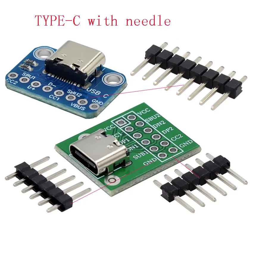 USB 3.1 Type C Connector 16 Pins Type-C Female Socket Receptacle Adapter To Solder Wire & Cable 16Pins Support PCB Board