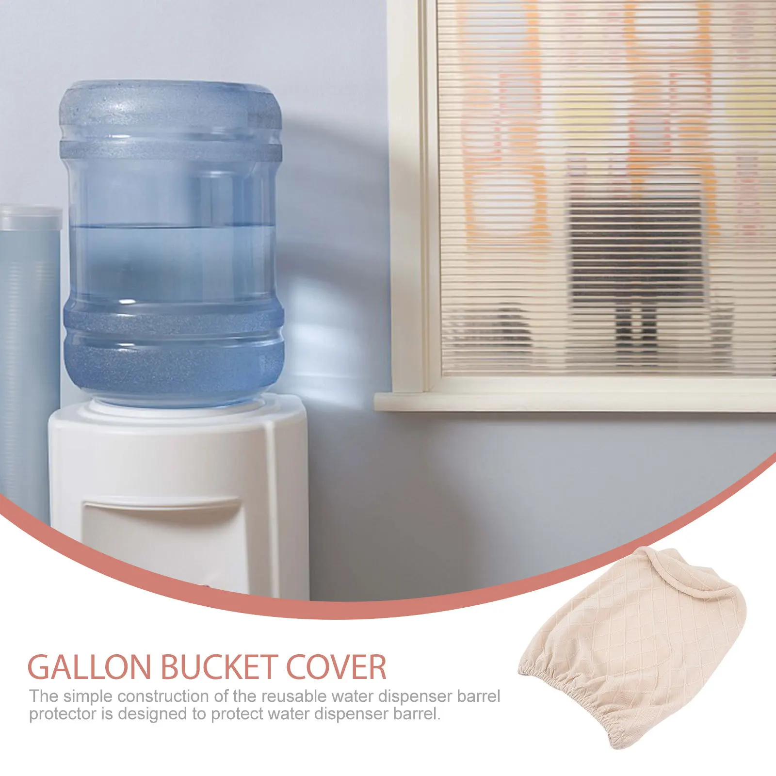 

Reusable 5 Gallon Water Jug Cover Elastic Dust Proof Bucket Sleeve for Home Dispenser Durable Barrel Container Protective Cover