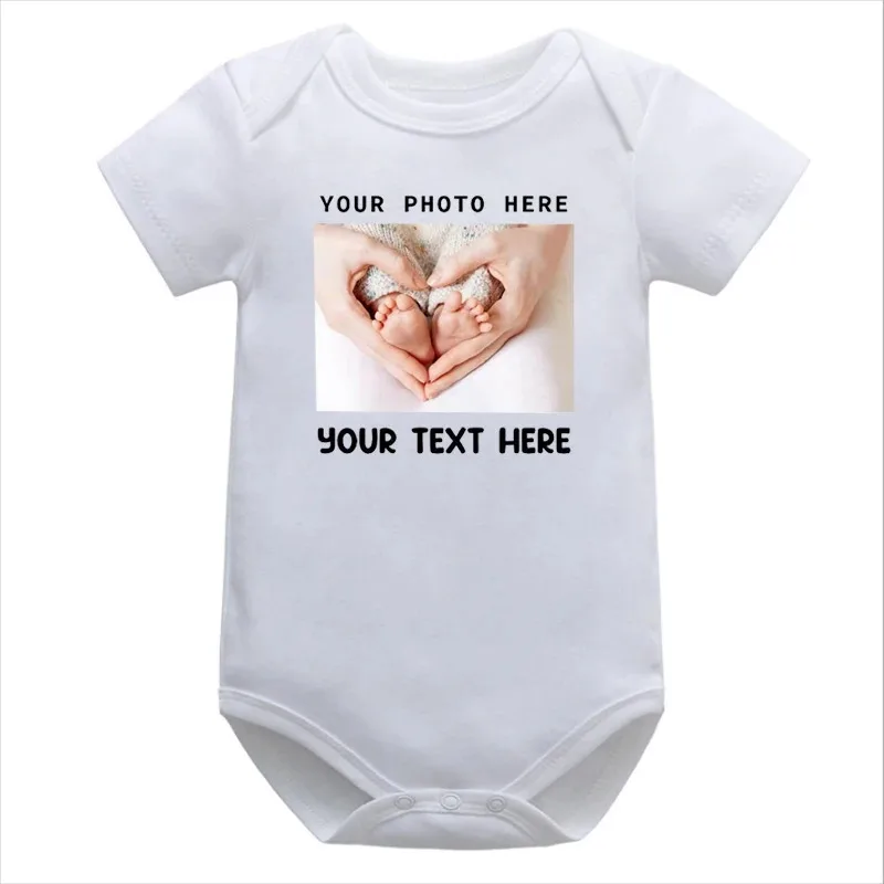 

TEMIKIDS Bodysuit Photo Girl Custom Text Shirt Personalized Newborn Baby Clothes 0-6m