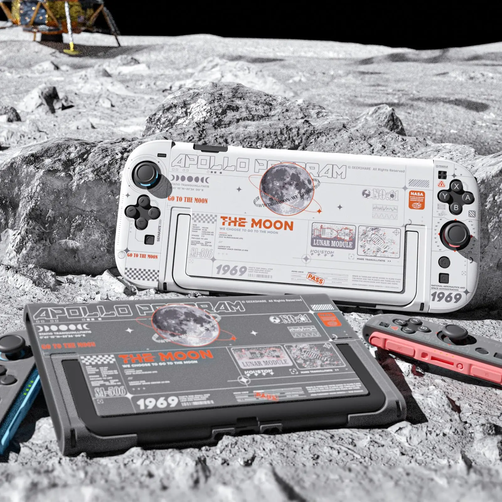 

Защитный чехол серии Moon Landing для Switch 2 - NS2: Прозрачный жесткий корпус с отсоединяемыми накладками для Joy-Con