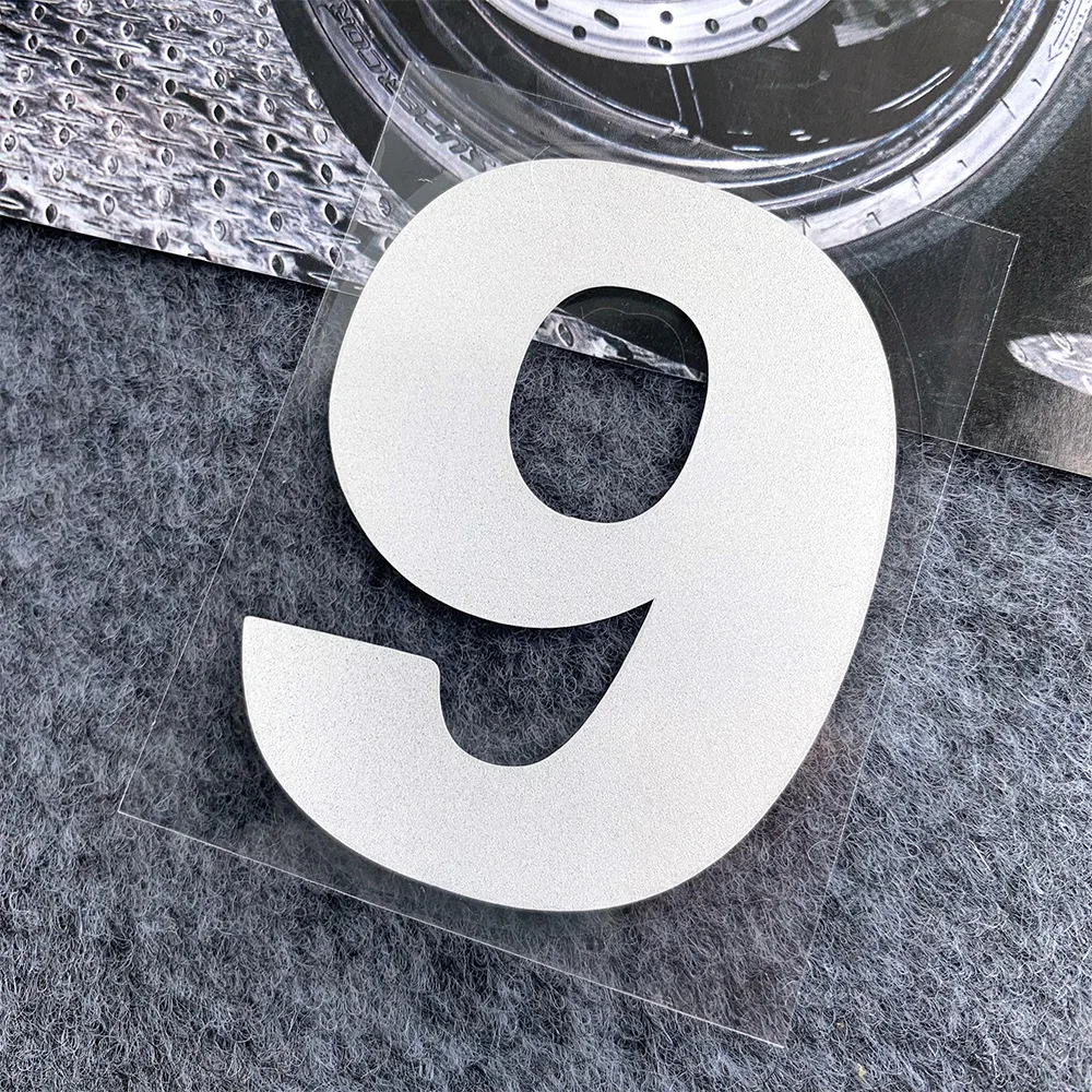 0-9 Track Number Digital Sticker Motorcycle Racing Competition Modified Accessories Waterproof Decorative Decal Windshie image 2