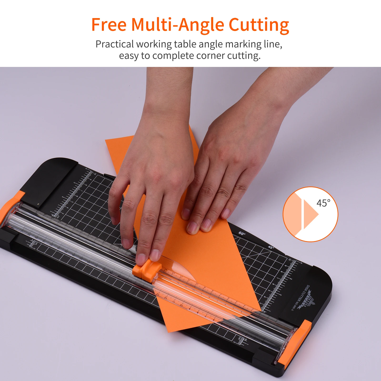 JIELISI A4 Portable Paper Trimmer Paper Cutter Cutting Machine 12.2 Inch Cutting Length for Craft Paper Card Photo Laminated Pap