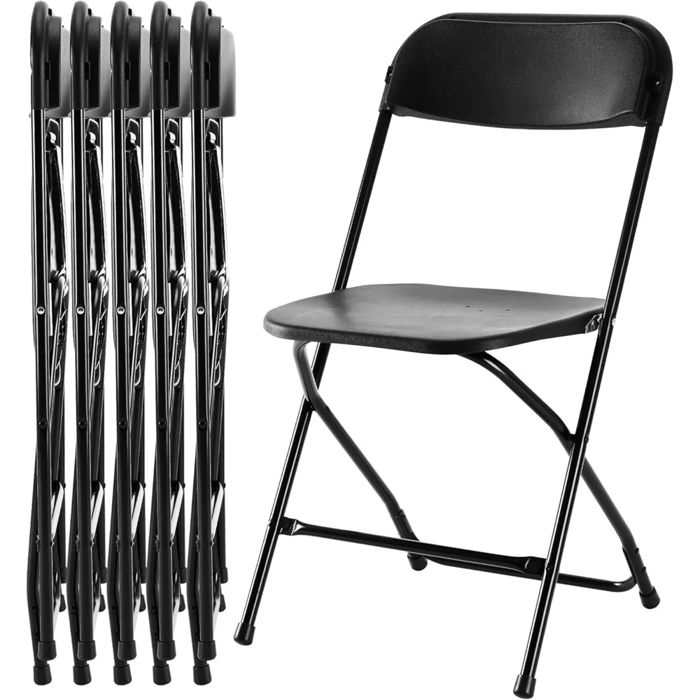

Folding Chair Plastic Pack with Metal Frame, 330lb Capacity, Stackable Portable Seat