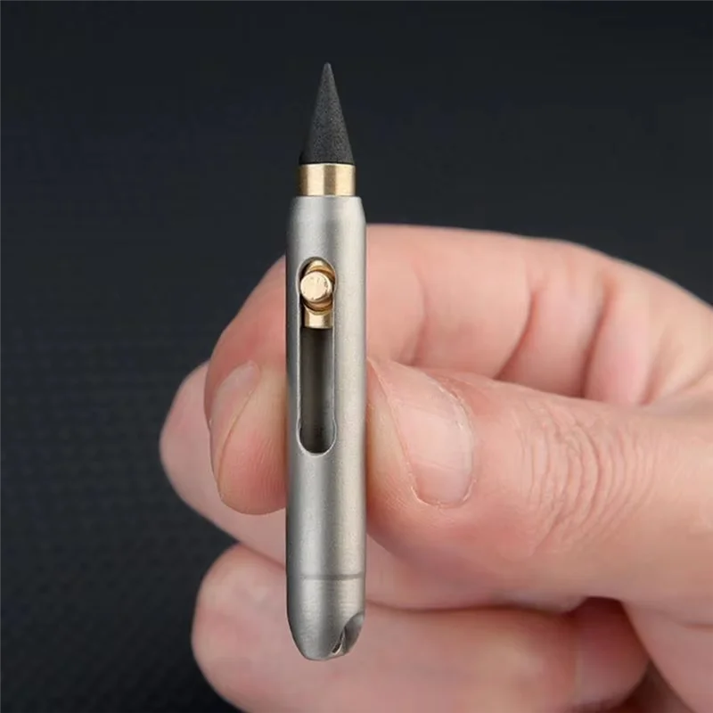 AAAEL-Metal Inkless Pen Erasable Pencils Portable Pocket Pen Foremergency Writing Portable Key Chain Pendant