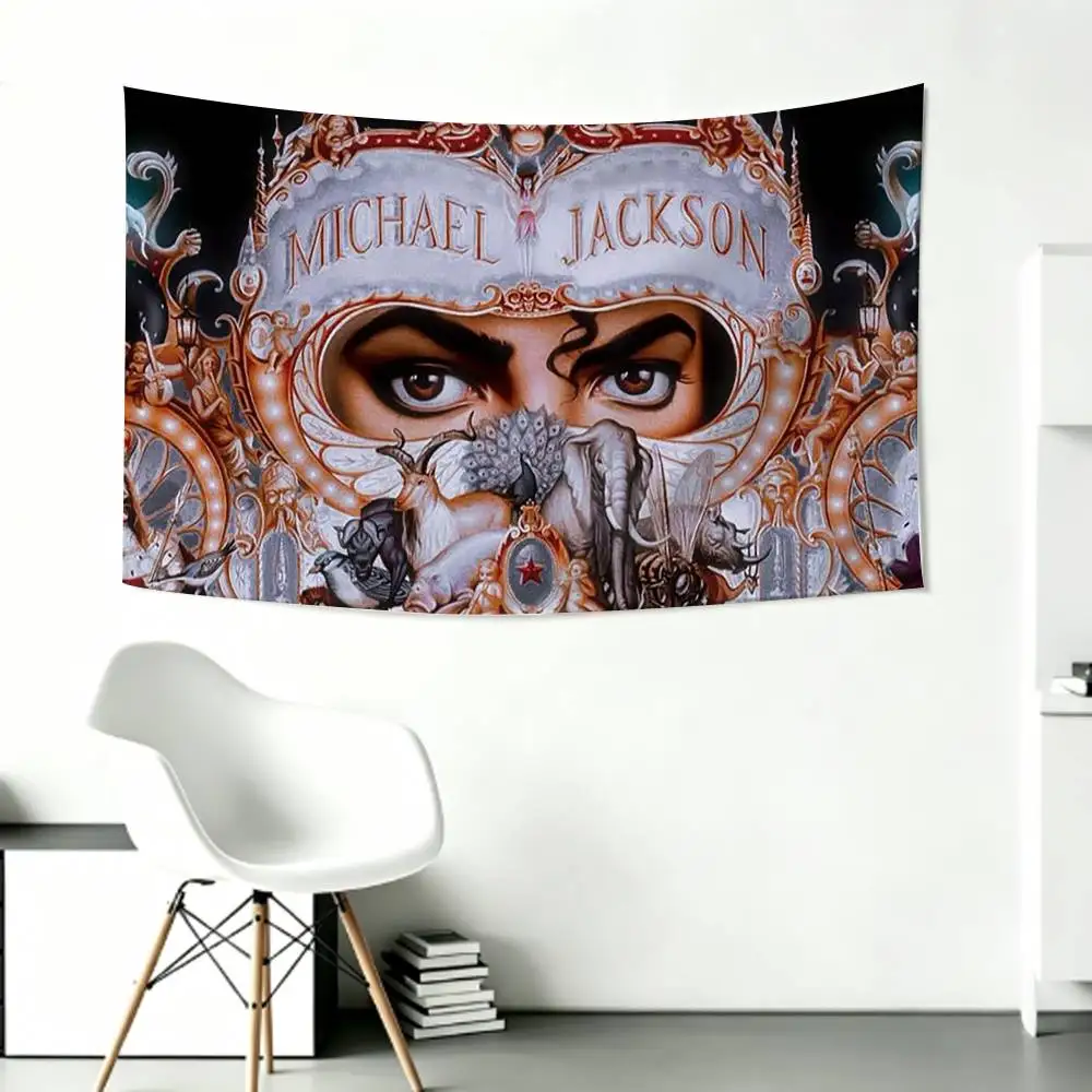 S-Singer M-Michael J-Jackson Flags Wall Hanging Background Art