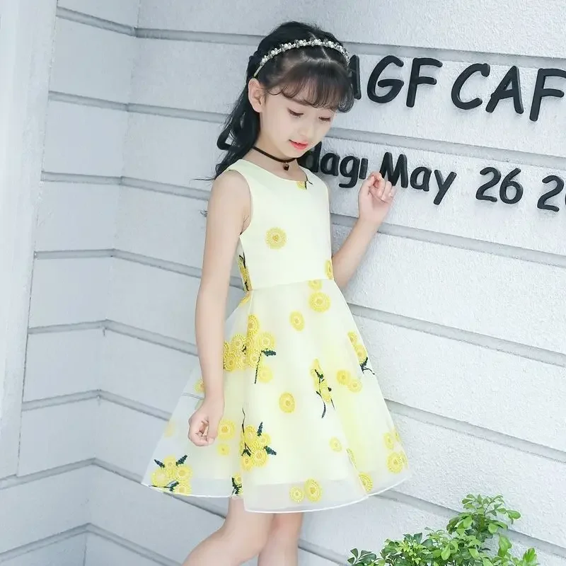 Girls Dresses Summer 9 Kids Bohemian Clothes Fashion 10 Children\'s 8 Party Princess Floral Dress 7 Baby Size 2 To 12 Years Old