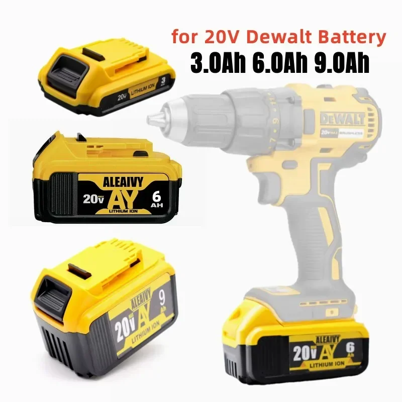 

DCB200 DCB182 DCB180 DCB181 DCB182 DCB205 DCB206 Battery Compatible 18V 9.0Ah Replacement Li-ion Battery 20v for DeWalt Battery