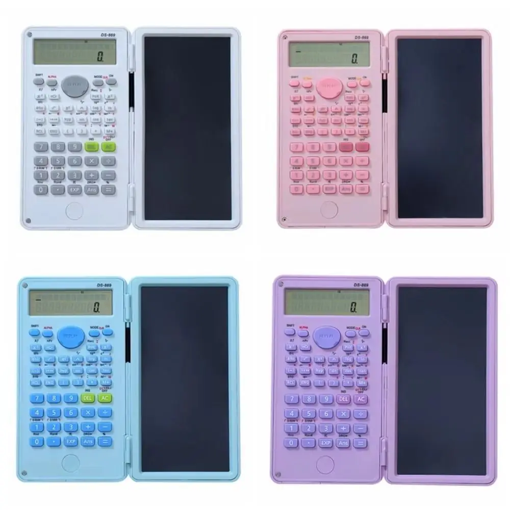 2 in 1 Scientific Calculator 6-inch Large Screen Display Office LCD Drawing Pad Portable Practical Digital Writing Tablet