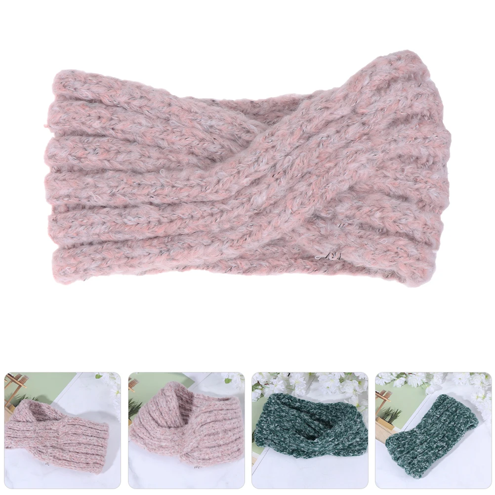 Wool Knit Wide Headband for Winter Women Ear Warmers Truban Headbands Thick headbands for Women Girls Knit Headband