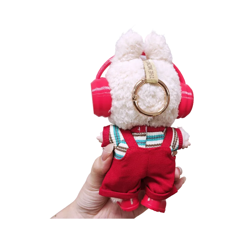 Labubu ตุ๊กตาแฟชั่นชุดเสื้อสีขาวน่ารักหมวกสัตว์ Overalls ตุ๊กตาเสื้อผ้าอุปกรณ์เสริมของขวัญสําหรับตุ๊กตา 17 ซม