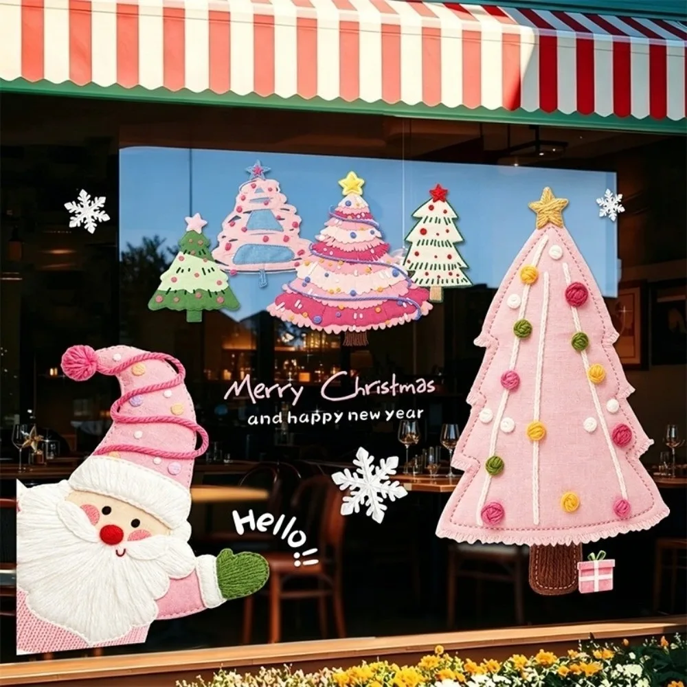Waterproof Christmas Static Cling Decal DIY Exquisite Glass Window Sticker Removable Static Decorative Stickers