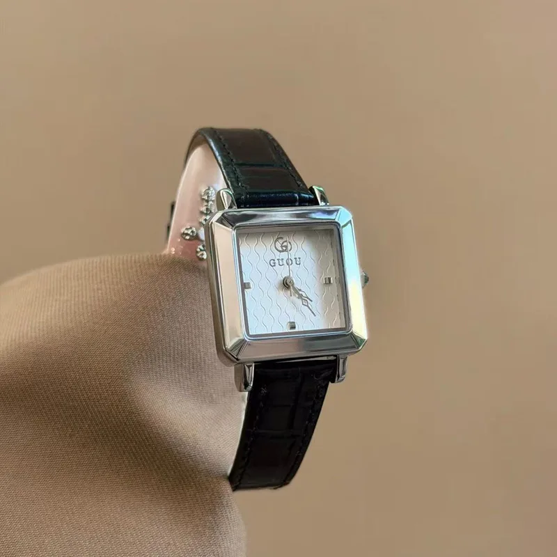 New Dark-Colored Square Watch, Simple Yet Sophisticated, A Stylish And Attractive Women'S Watch, Perfect As A Gift For Women.