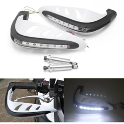 Protezioni per le mani del motociclo lampeggianti a LED-coperture per indicatori di direzione impermeabili per bici da strada e bici da cross, materiale ABS durevole