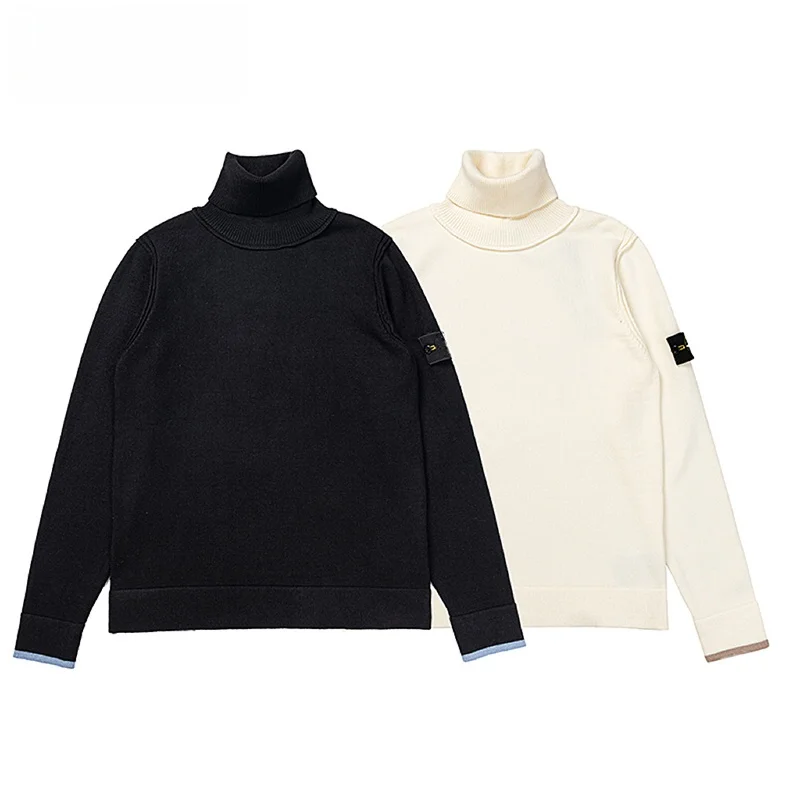 

YFSTONE Модный свитер-кардиган унисекс с высоким воротом, в стиле колор-блок, приталенный, с длинными рукавами, вязаный, повседневный, зимний, для улицы