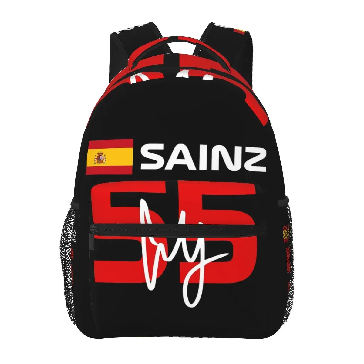 carlos-sainz-jr-f1-signature-graphic-zaini-scuri-ragazzi-ragazze-bookbag-borse-da-scuola-per-bambini-zaino-per-laptop-borsa-a-tracolla