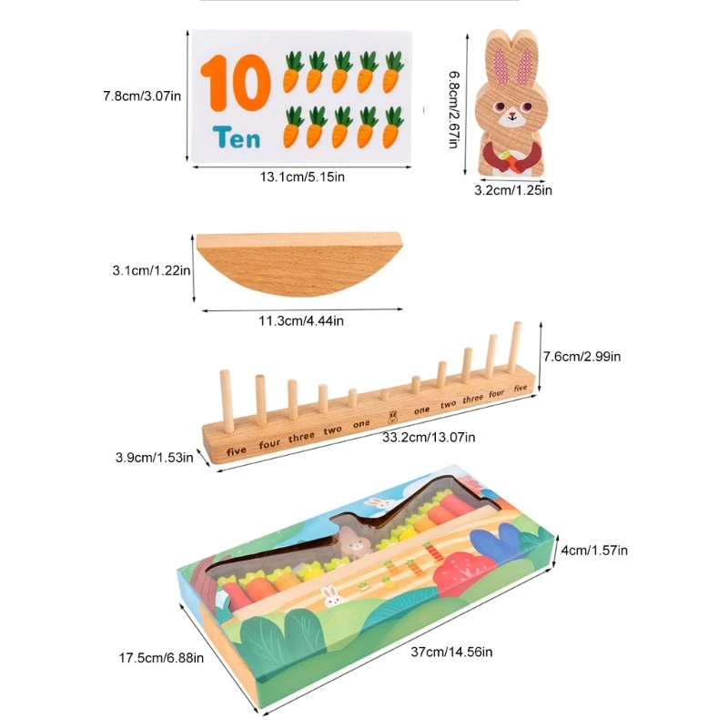 لعبة لوحة التوازن ذات طابع الأرانب للأطفال، خشب مرح عائلي استراتيجي، لعمر 3 سنوات فما فوق