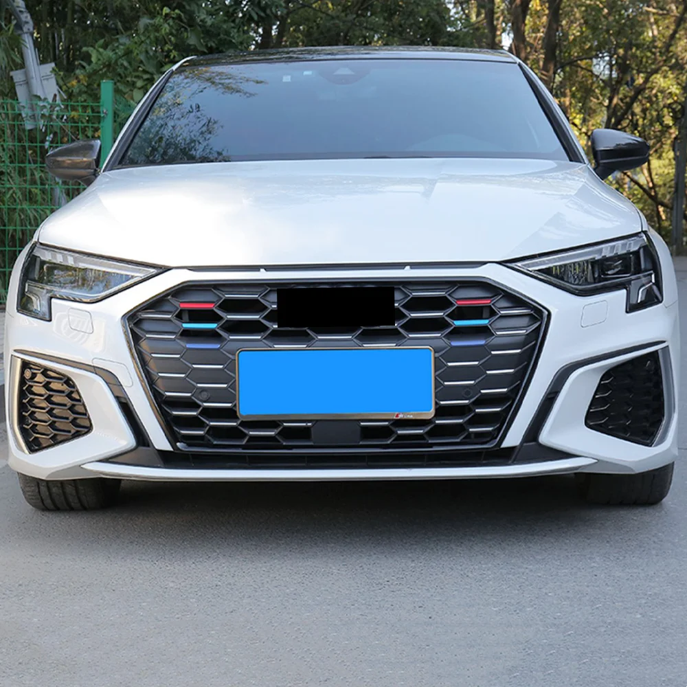 

Для Audi A3 8Y S3 2021-2025: Декоративная накладка на решетку радиатора, рамка переднего бампера, накладка на решетку.