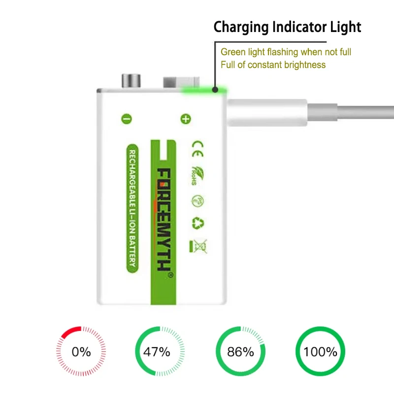 充電式リチウム電池,9V,1000mAh,マルチメーター,マイク,おもちゃ,リモコン,KTV