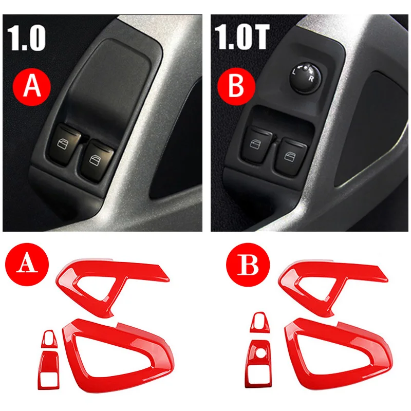 Car Styling Modification Parts Red Sticker Interior Exterior Decoration Cover Protective Shell For Smart 451 Fortwo Accessories