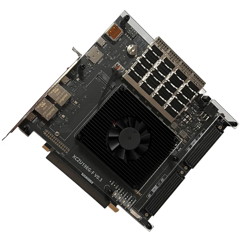 

FPGA Development Board MPSoC XCZU19EG-FFVC1760 FMC HPC QSFP28 100G Optical Port PCIE3.0