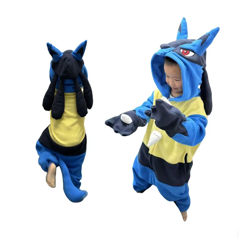Kigurumi dla chłopców, onesie dla dziewczynek, piżamy z motywami z kreskówek, kostiumy zwierząt do cosplayu na Halloween, Boże Narodzenie, kombinezony, odzież domowa dla dzieci. — 2