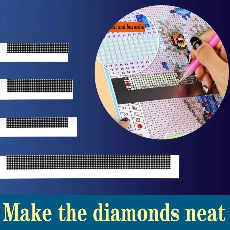 Diamond Embroidery Painting Ruler Paste Dotting Rhinestone Point Anti-stick Drilling Ruler Tools DIY Diamond Painting Accessory