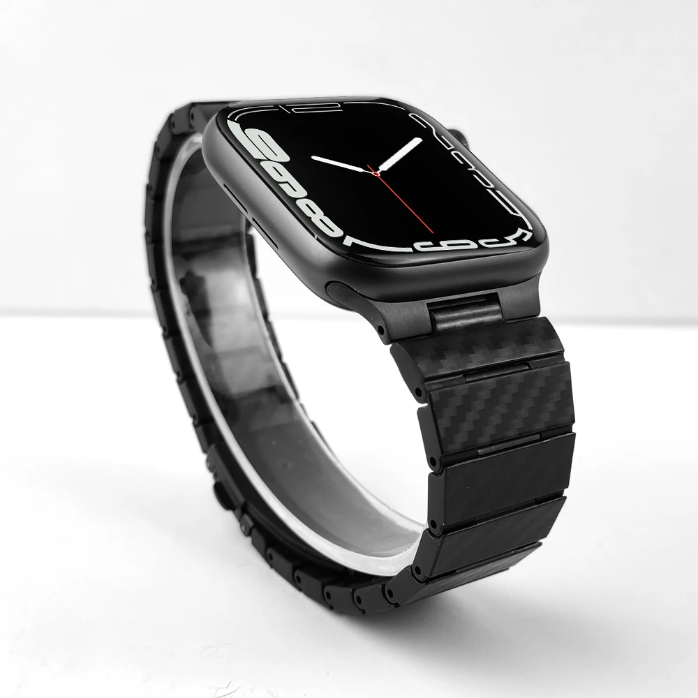 Carbon Fiber Pattern Band for Apple Watch Bands Ultra 2 45mm 44mm 42mm 41mm 40 49mm Lightweight Bracelet Strap iWatch 9 8 7 6 SE