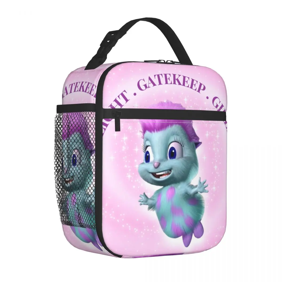 Bibble Says Gaslight Portable Lunch Boxes for Women Waterproof Cartoon Fantasy Girlboss Cooler Thermal Food Insulated Lunch Bag