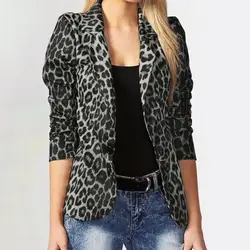 Trendy Herfst Blazer Luipaardprint All Match Casual Herfst Blazer Lady Blazer Herfst Blazer