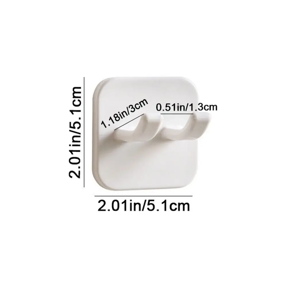 Gancho de enchufe de alimentación de plástico sin perforaciones, estante de almacenamiento de cable de alimentación montado en la pared, gancho de almacenamiento de pared impermeable autoadhesivo para cocina