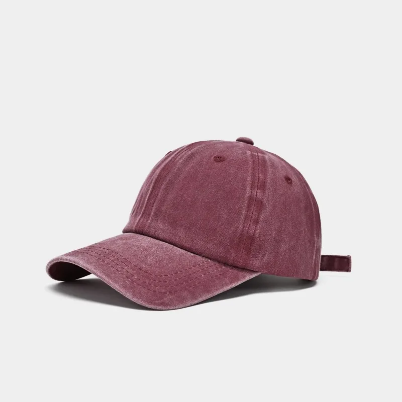 Gewaschene beschichtete Baseball kappe einfache Kuppel kappe einfarbig Sport Sonnenhut Frauen Männer Mode Vintage Hut Baumwolle