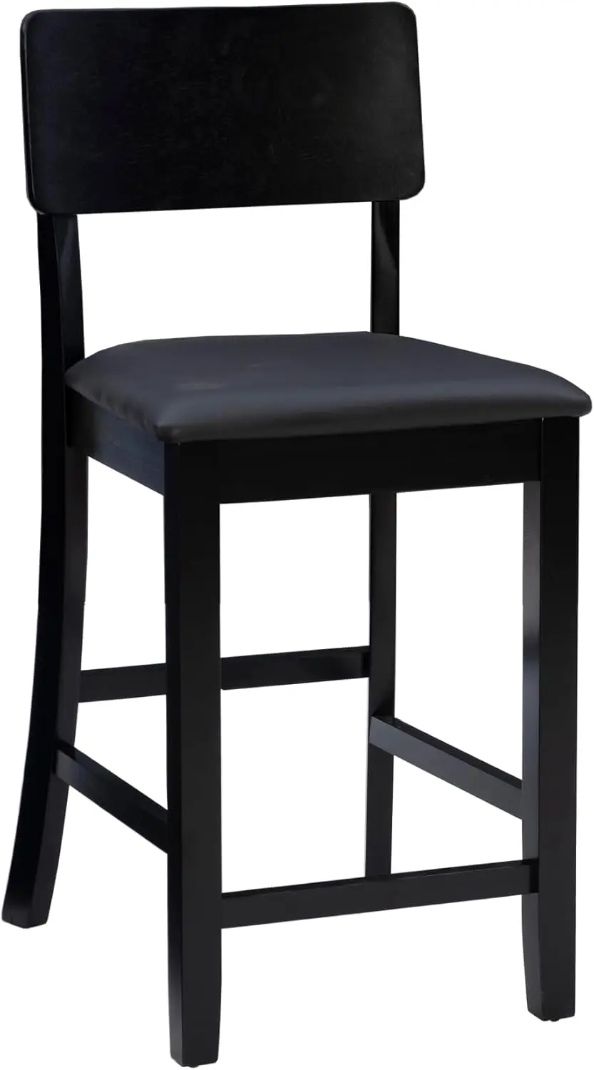 

Home Or Torino Contemporary Counter Stool, 17""W X 20""D X 37""H, Black