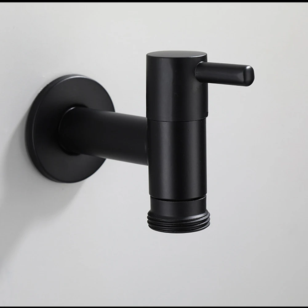 

Настенный небольшой кран, швабра, смеситель для стиральной машины, медный сердечник, медный стержень, черный садовый кран