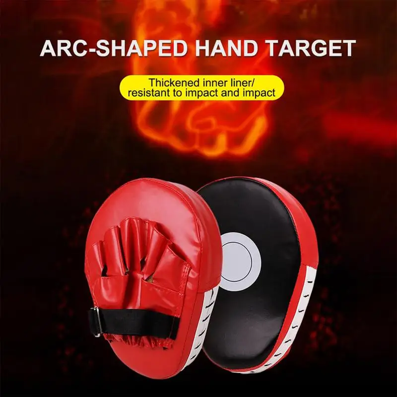 Curved Boxing Mitts Pads Muay Thai Hand Target Training Gloves Thickened PU Leather Curved Baffle Taekwondo Punching Bags