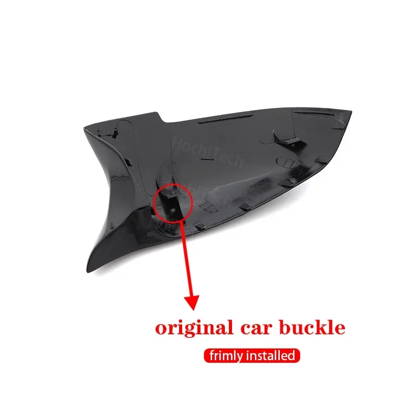 Coque de rétroviseur latéral de voiture en fibre de carbone, BMW Série 5, 6, 7, F10, F11, F18, F07, F12, F13, F06, F01, F02, LCI, Noir, Look, 2x