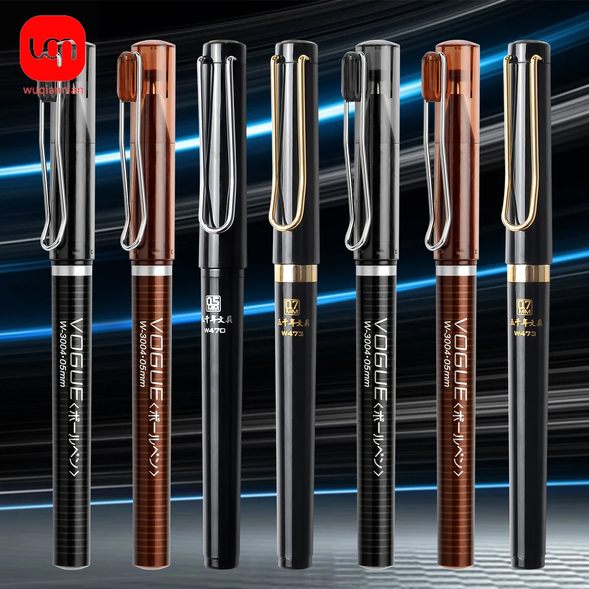 

WQN-3/6/12PCS Spring Design Ballpoint Pen 0.7/0.5mm Tip Large Capacity Signature Pen for School and Office Supplies