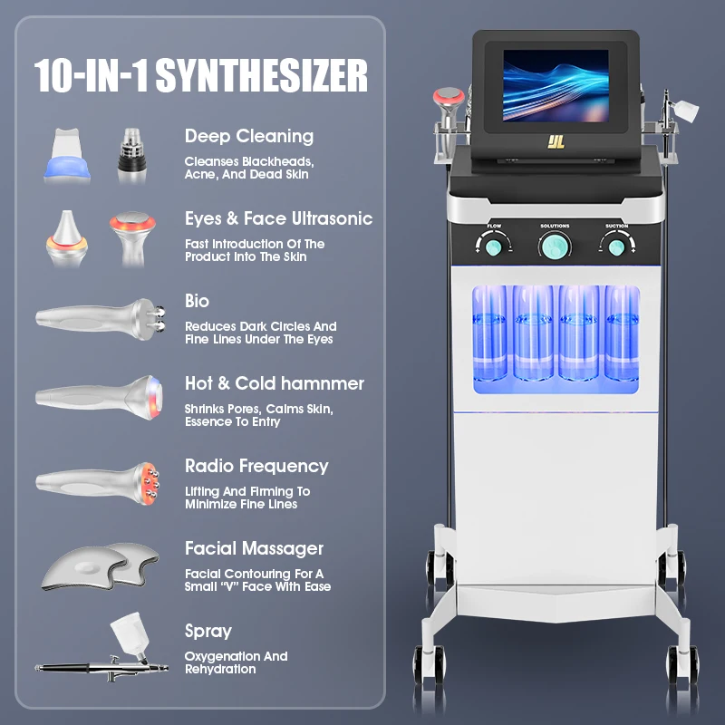 

original factory 10 in 1 water oxygen jet aqua peel Hydra Microdermabrasion Facial Diamond Dermabrasion Hydro Facial Machine