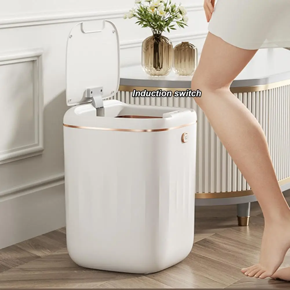 20L Smart  Automatic Trash Can With Lid Waterproof Kitchen Bathroom Dorm Silent Odor- Free High Sensitivity Garbage Bin 스마트 쓰레기통