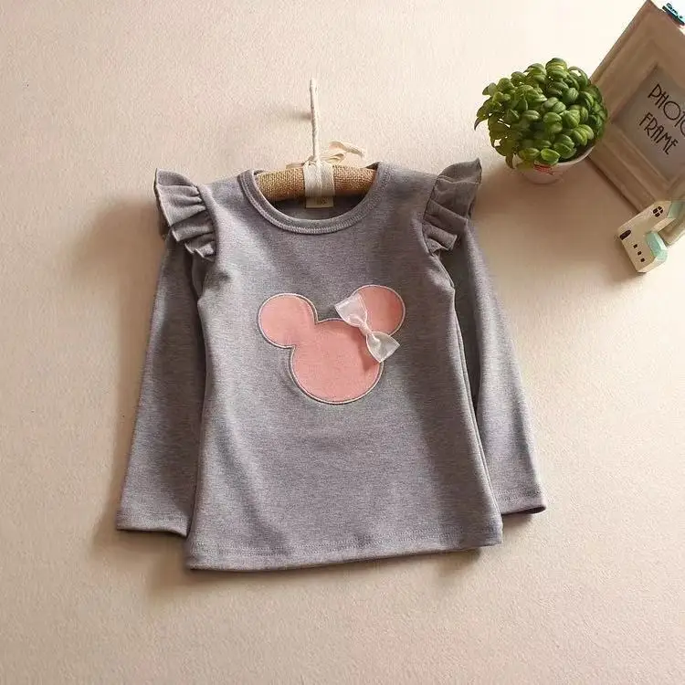 T-shirt à manches longues pour fille, vêtement de marque, dernière conception, pour enfant, nouveau, 2023